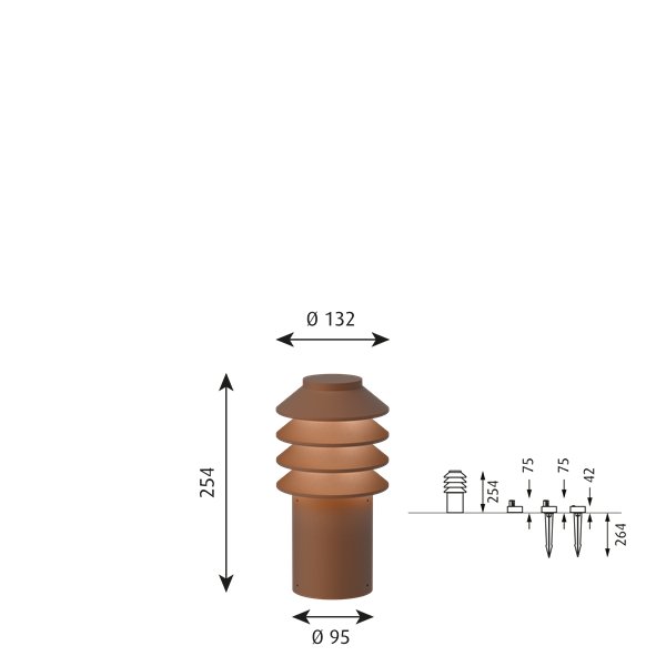 ビュステッド ガーデン ボラード｜ルイスポールセン公式 | Louis